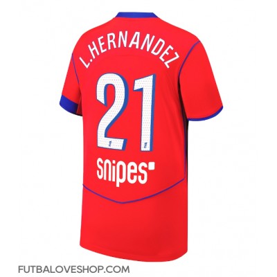 Dres Paris Saint-Germain Lucas Hernandez #21 Tretina 2025-26 Krátky Rukáv Dres Paris Saint-Germain Lucas Hernandez #21 Tretina 2025-26 Krátky Rukáv